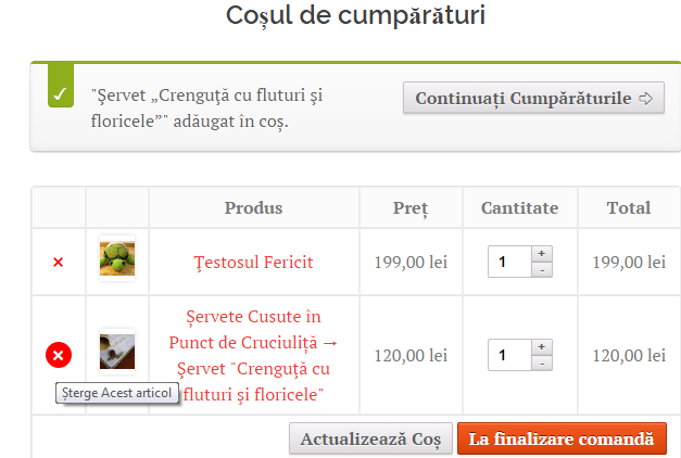 3_1_Pasul 3_1_posibilitatea de a sterge un produs din lista de cumparaturi