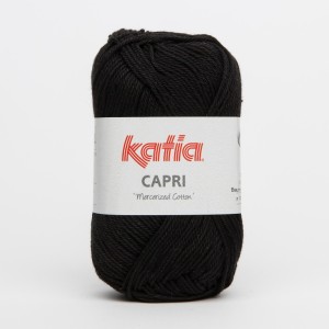 CAPRI 82056 fir subtire bumbac mercerizat negru katia
