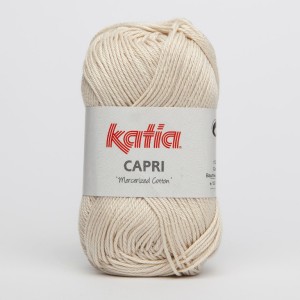 Fir subtire de bumbac mercerizat pt sandale crosetate - Katia Capri bej deschis