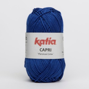 Fir de Crosetat si Tricotat Sandale Bumbac Mercerizat Subtire Caprri Katia Albastru 82146