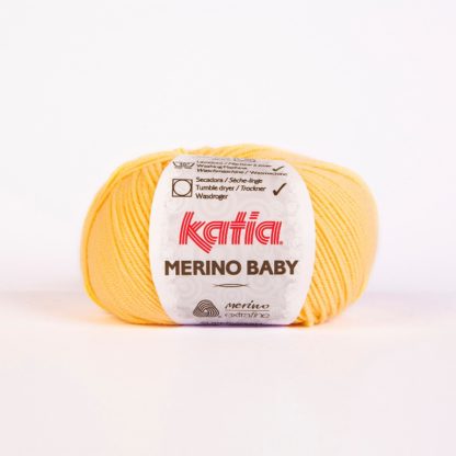 Fir de Tricotat si Crosetat din Lana Extra fina Merino Baby Katia 37 Galben