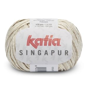katia-singapur 82 bej fir panglica bumbac si poliester pt crosetat papuci si sandale