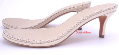 Talpi CrochetDecor cu Toc pt Pantofi Crosetati si Sandale Crosetate