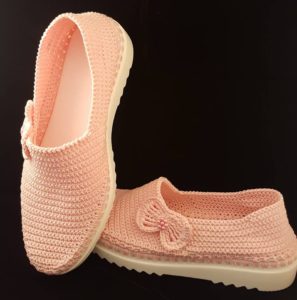 Espadrile Crosetate pe Talpa Cezara cu Fir Monaco Katia Bumbac Mercerizat