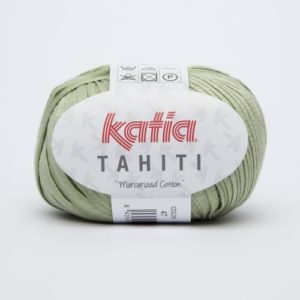Fir Panglica Bumbac Mercerizat Katia Tahiti 47 verde lime pt sandale crosetate