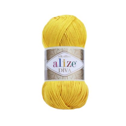 110 Galben Fir CrosetatPapuci Alize Diva Silky Effect