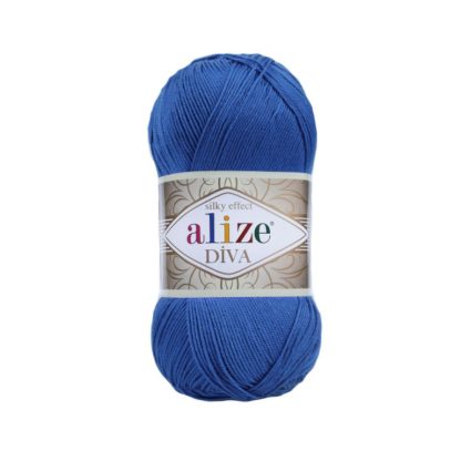 132 Fir Crosetat Alize Diva Silky Effect Albastru