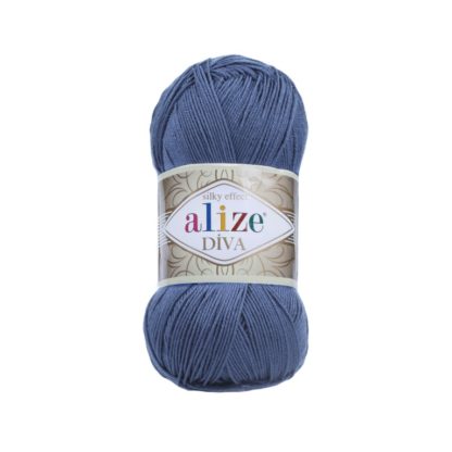 353 Indigo Fir Crosetat Papuci Alize Diva Silky Effect Acril Microfibra