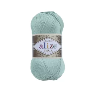Alize Diva Silky Effect_Cod 463 Turcoaz menta_fir de tricotat si crosetat