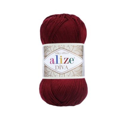 Fir de tricotat si crosetat Alize Diva Silky Effect _57_ VIsiuniu Burgund Bordeaux