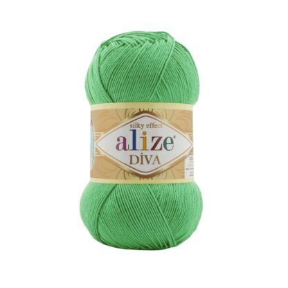 Fir de tricotat si crosetat Alize Diva Silky Effect _778_Spring Green_Verde primavara