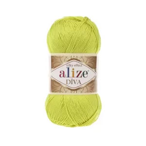 Fir de tricotat si crosetat Alize Diva Silky Effect_Cod _109_Galben Lamaie