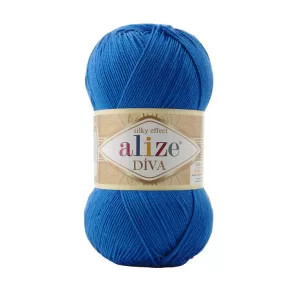 Fir de tricotat si crosetat Alize Diva Silky Effect_Cod _132_Albastru Roial