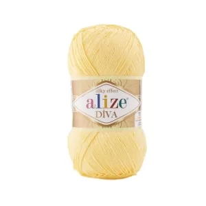 Fir de tricotat si crosetat Alize Diva Silky Effect_Cod _187_Galben Ananas