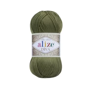 Fir de tricotat si crosetat Alize Diva Silky Effect_Cod _273_Verde Militar