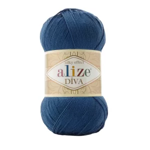 Fir de tricotat si crosetat Alize Diva Silky Effect_Cod _279_Albastru Miez de Noapte