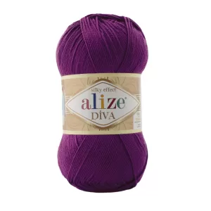 Fir de tricotat si crosetat Alize Diva Silky Effect_Cod _297_Mov Pruna
