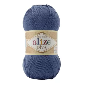 Fir de tricotat si crosetat Alize Diva Silky Effect_Cod _353_Albastru Azurit