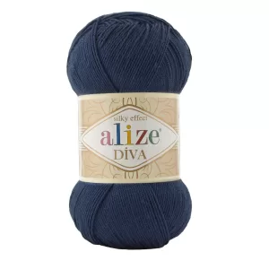 Fir de tricotat si crosetat Alize Diva Silky Effect_Cod _361_Bleumarin