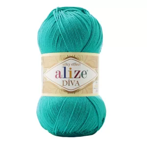 Fir de tricotat si crosetat Alize Diva Silky Effect_Cod _610_Verde jad