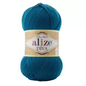 Fir de tricotat si crosetat Alize Diva Silky Effect_Cod _646_Albastru Mikonos