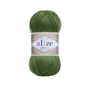 Fir de tricotat si crosetat Alize Diva Silky Effect_Cod _79_Verde Busuioc