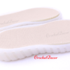 Talpi Albe Kid Soft CrochetDecor pt Papuci Crosetati Handmade Copii