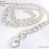 Lant din aliaj usor MARE_latime 2 cm, lungime 120 cm_Argintiu