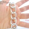 Lant din aliaj usor MARE_latime 2 cm, lungime 120 cm_Argintiu_1