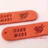 Embleme Etichete Hand Made Portocoalii din PU Imitatie Piele