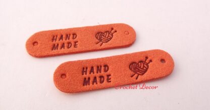 Embleme Etichete Hand Made Portocoalii din PU Imitatie Piele