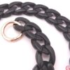 Lant scurt din rasina - negru - 50 cm pentru posetei crosetate