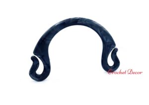 Maner din plastic Semiluna Marmorat_Albastru
