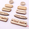 Etichete Emblema Lemn hand Made Accesorii Crosetat