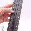 Full Zipp - fermoar 30 cm cu bordura gaurita din piele ecologica - Gri