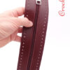 Half Zip Fermoar 28 cm Cu Margine Gaurita pt Genti Crosetate Bordeaux