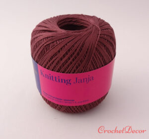Janja - Fir de Tricotat şi Croşetat 100% Bumbac Mercerizat - Culoare Bordeaux
