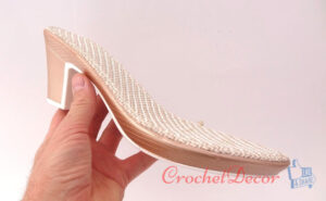 Talpa Rebecca cu Toc pt Pantofi Crosetati sau Sandale Crosetate