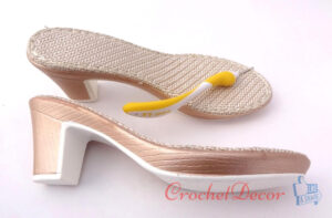 Talpi Rebecca CrochetDecor pt Crosetat Sandale cu Toc