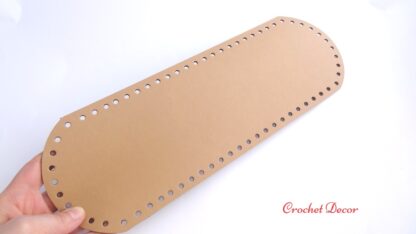 Bază Piele Perforată PETRA pt. Poşete şi Genţi Croşetate 36/12 cm - imagine 10