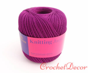 Fir Crosetat Papuci Bumbac Mercerizat Janja Unitas Violet Mov 44