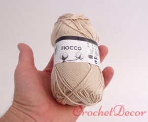 Fir de Crosetat Papuci Bej Bumbac Mercerizat