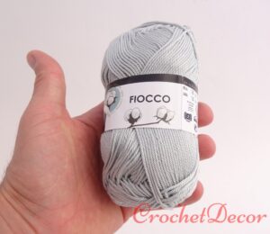 Fir de Crosetat Papuci Gri Deschis Bumbac Mercerizat