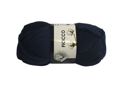 Fir de crosetat si tricotat bumbac mercerizat FIOCCO - BLEUMARIN 7535