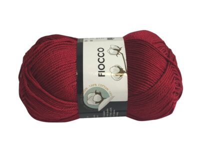 Fir de crosetat si tricotat bumbac mercerizat FIOCCO - Bordo 7298