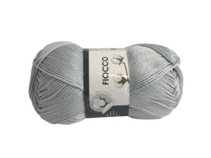 Fir de crosetat si tricotat bumbac mercerizat FIOCCO - GRI DESCHIS 7810