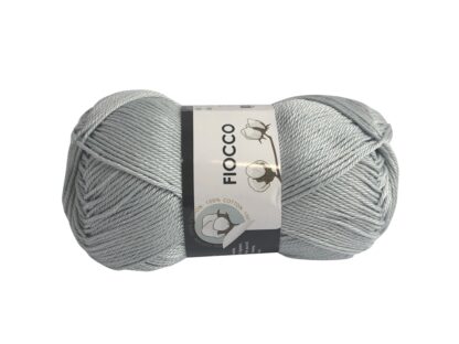 Fir de crosetat si tricotat bumbac mercerizat FIOCCO - GRI DESCHIS 7810