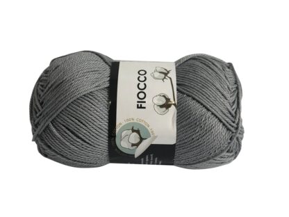 Fir de crosetat si tricotat bumbac mercerizat FIOCCO - GRI INCHIS -7810