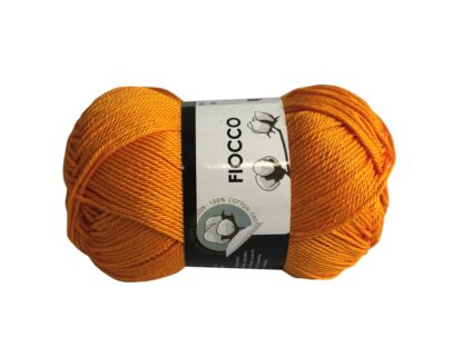 Fir de crosetat si tricotat bumbac mercerizat FIOCCO - PORTOCALIU 7265