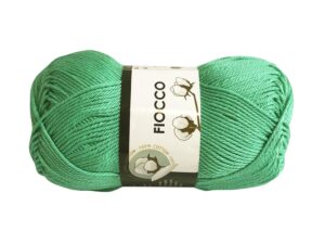 Fir de crosetat si tricotat bumbac mercerizat FIOCCO - VERDE 7620
